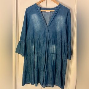 Pink Lily Long Sleeve Jean Dress